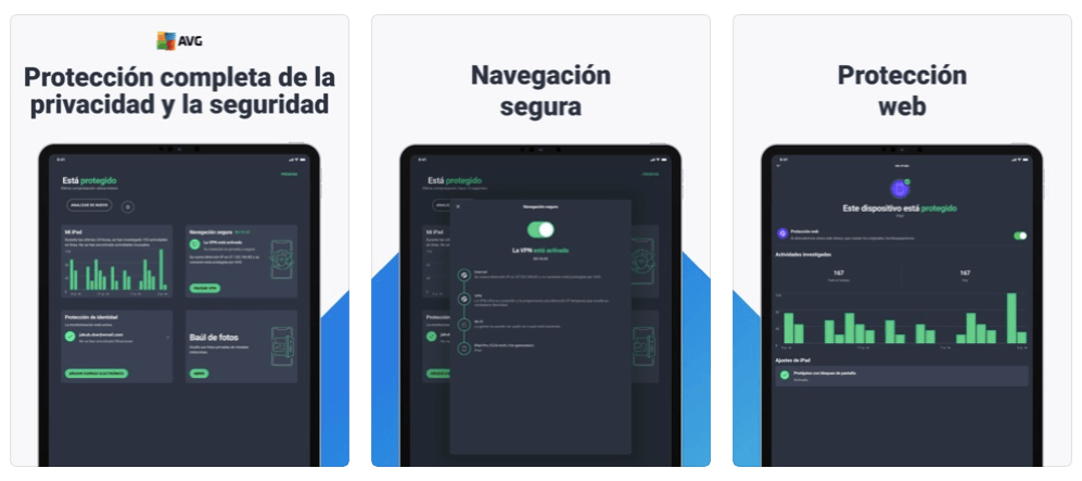 Pantallazos de app AVG