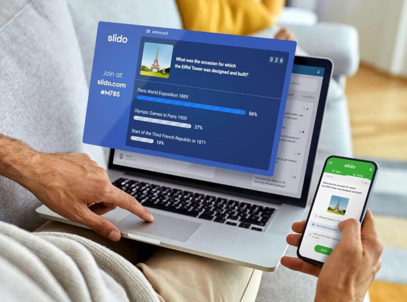 Pantallazo de Slido para hacer encuestas y votaciones online