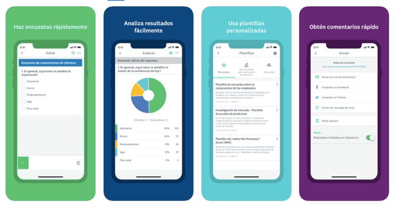 Pantallazo de SurveyMonkey para encuestas y votaciones online