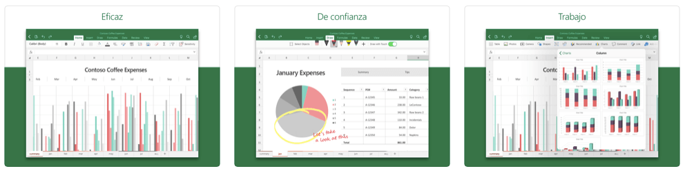 Beneficios del Excel para iPad