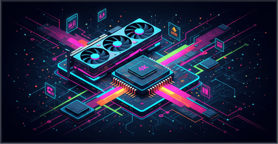 El corazón de la potencia de un ordenador de edición