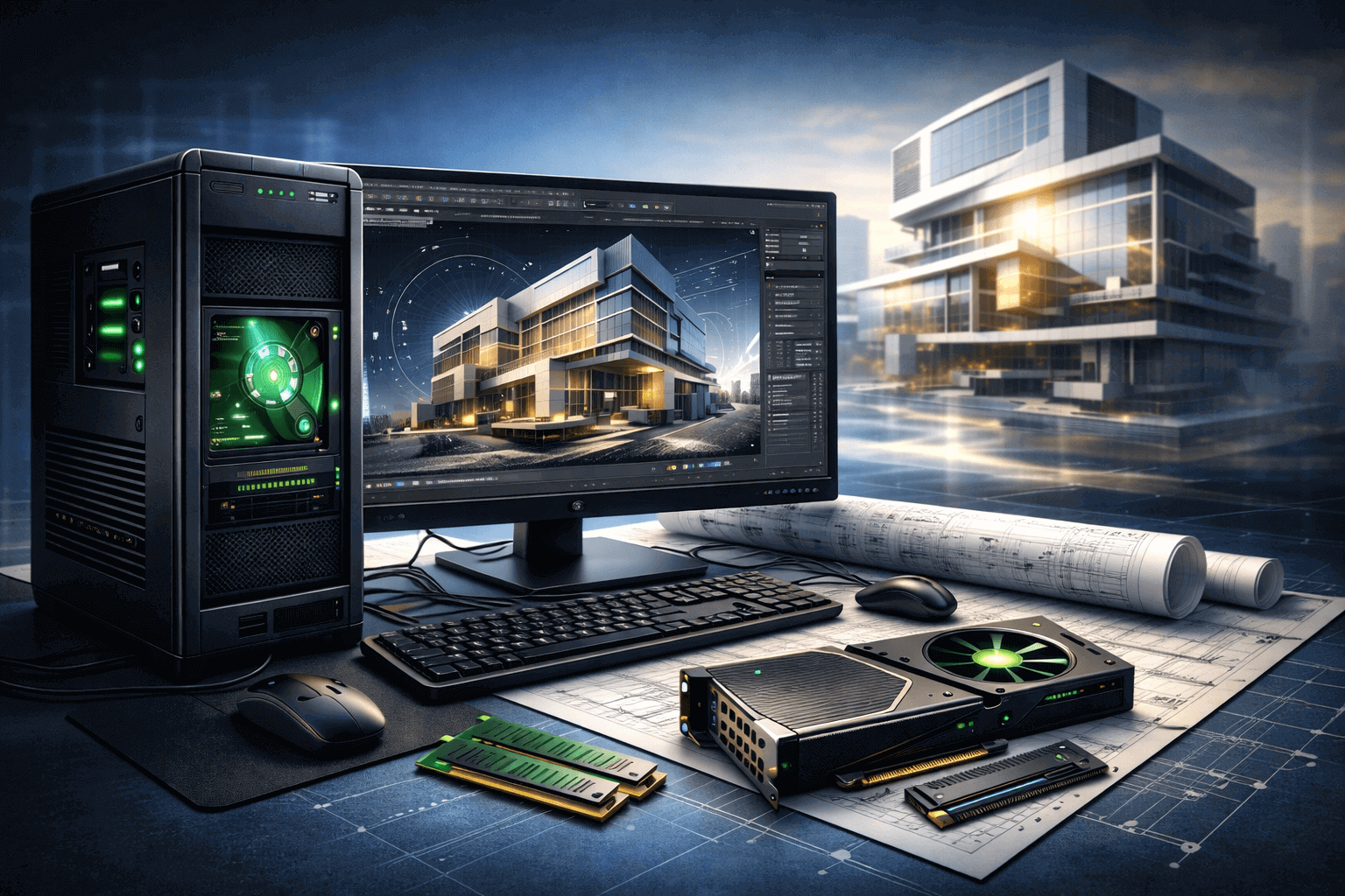 Ilustración del mejore ordenador para AutoCAD