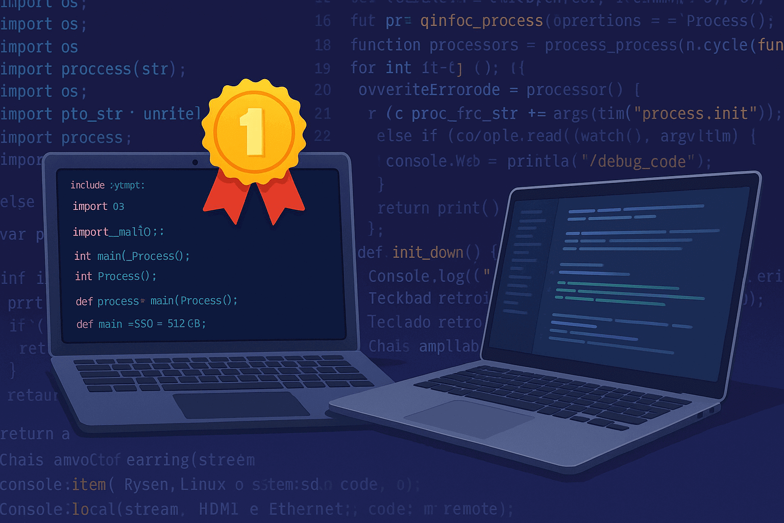 Ilustración de los mejores ordenadores para programar