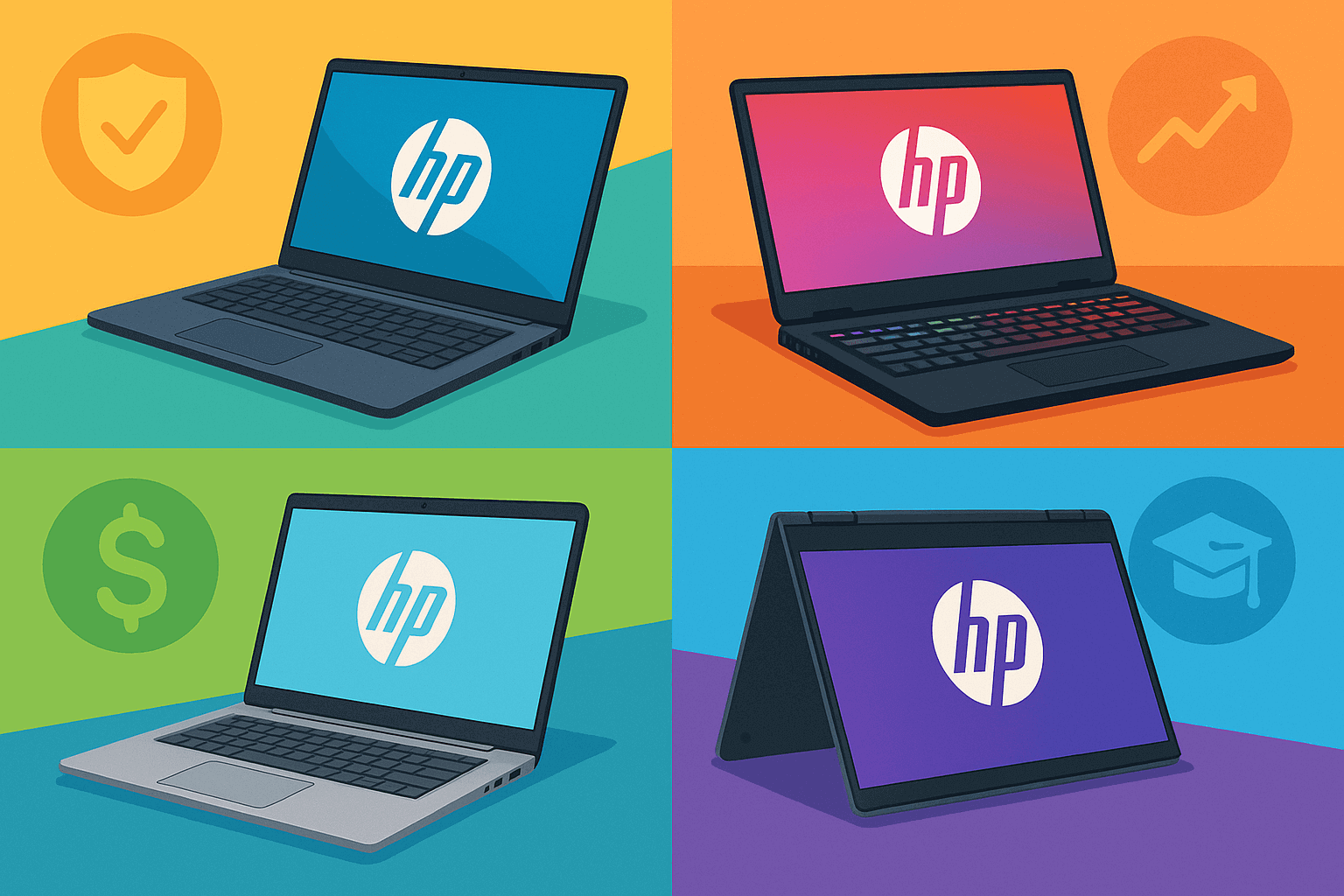 Ilustración sobre los mejores portátiles HP calidad precio