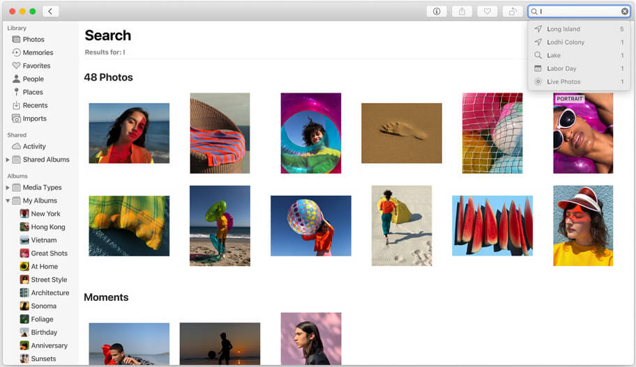 Pantallazo de Fotos para Mac