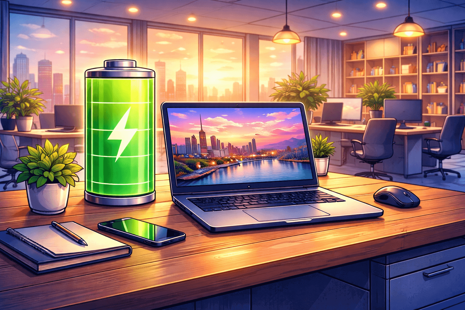 Los portátiles con la mayor duración de batería (ilustración)