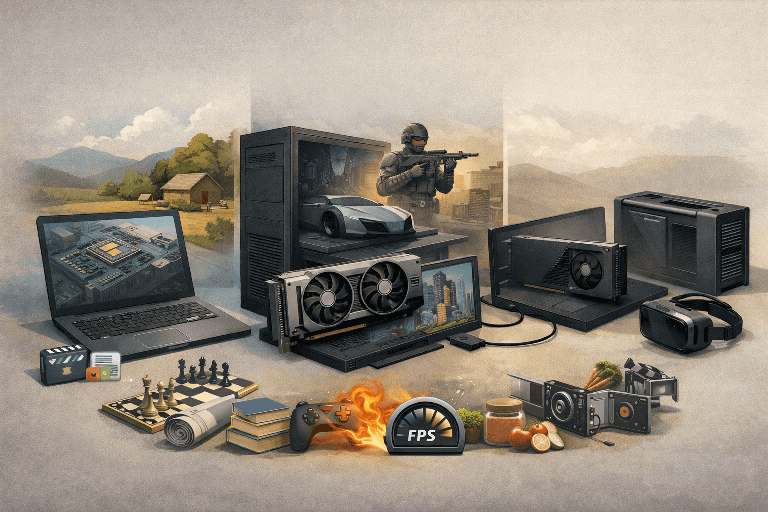 Los tipos de tarjetas gráficas mejores (ilustración)