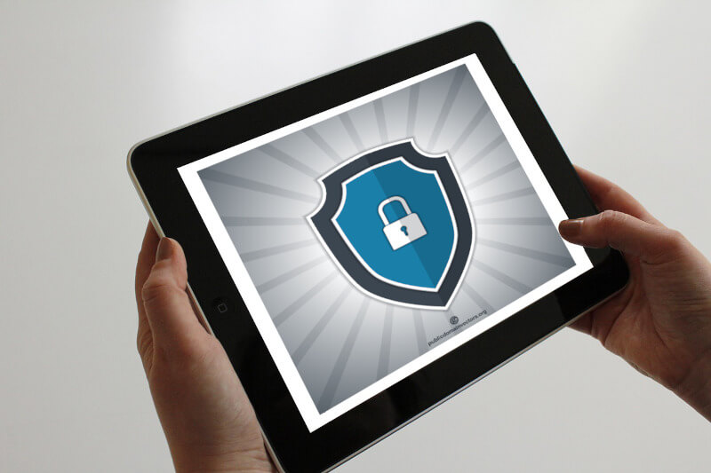 iPad protegido seguro con antivirus